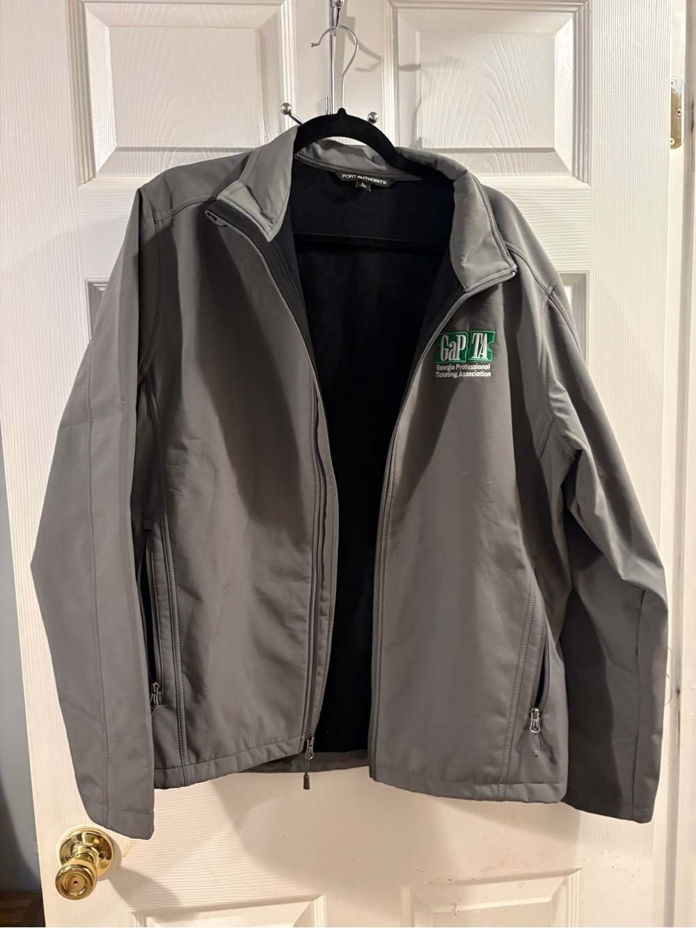 Men's Gray Softshell Jacket with Embroidered Logo